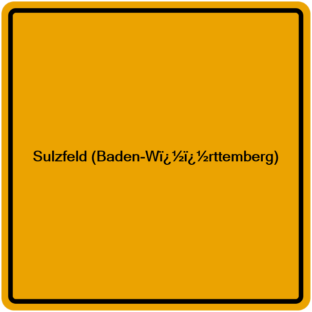 Einwohnermeldeamt24 Sulzfeld (Baden-Wï¿½ï¿½rttemberg)